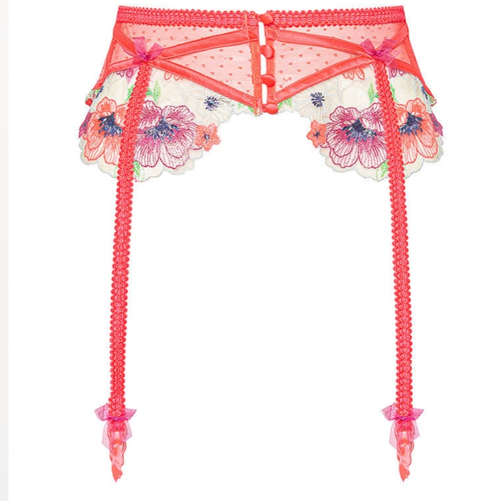 NWT For Love and Lemons 🍋 Shimmer Zinnia Garter Belt